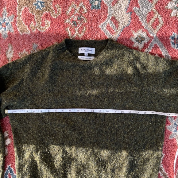 YMC green wool Jets sweater - Picture 6 of 7